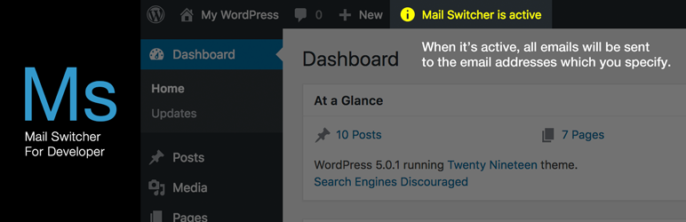 WordPress Mail Switcher For Developer Plugin Banner Image