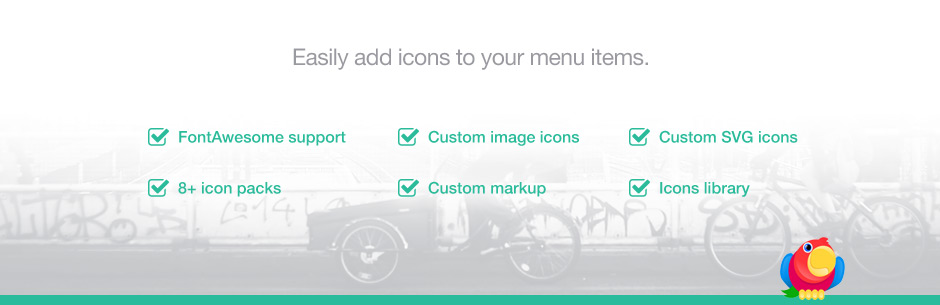 WordPress Menu Icons by ThemeIsle Plugin Banner Image