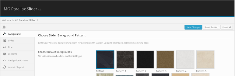 WordPress MG Parallax Slider Plugin Banner Image