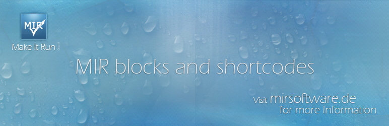 WordPress MIR blocks and shortcodes Plugin Banner Image