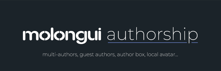 WordPress Molongui Authorship Plugin Banner Image