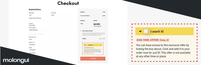 WordPress Molongui Order Bump For WooCommerce Plugin Banner Image