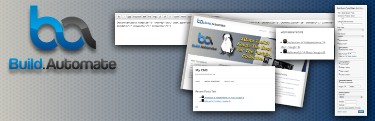 WordPress Most Recent Posts Plugin Banner Image