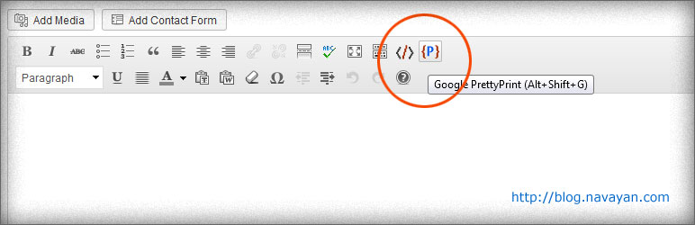 WordPress Navayan TinyMCE Pretty Code Plugin Banner Image