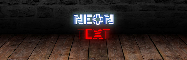 WordPress Neon text Plugin Banner Image