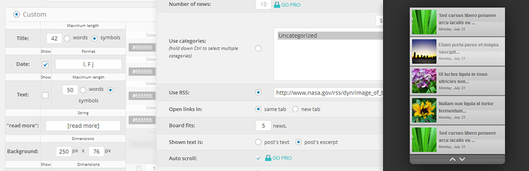 WordPress NewsBoard Post and RSS Scroller Plugin Banner Image