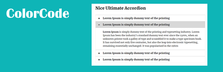 WordPress Nice Accordion Plugin Banner Image