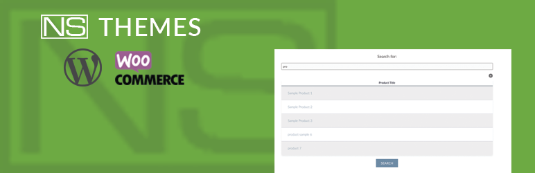 WordPress NS Ajax Products Search Plugin Banner Image