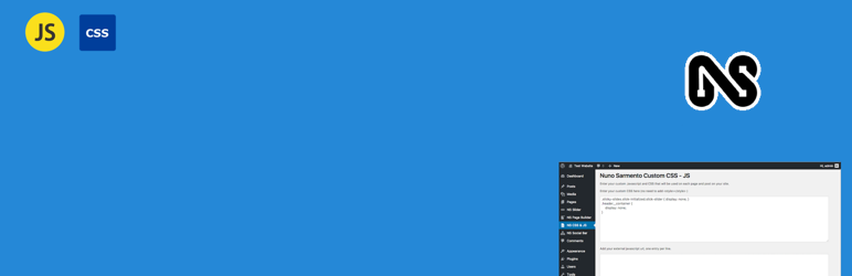WordPress Nuno Sarmento Custom CSS – JS Plugin Banner Image