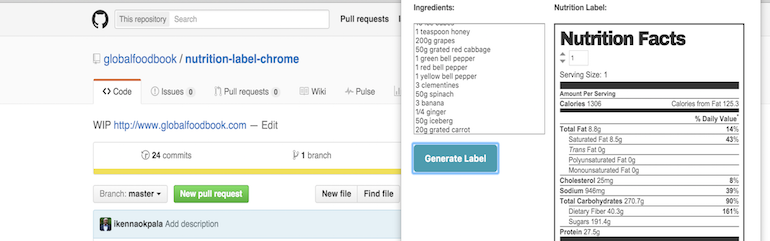 WordPress Nutrition Facts Label Plugin Banner Image