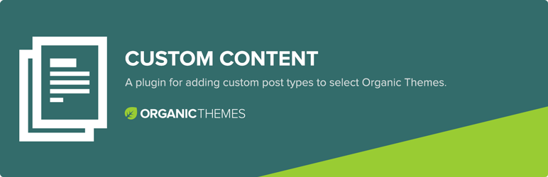 WordPress Organic Custom Content Plugin Banner Image