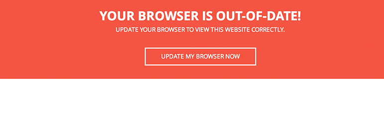 WordPress Outdated Browser Plugin Banner Image