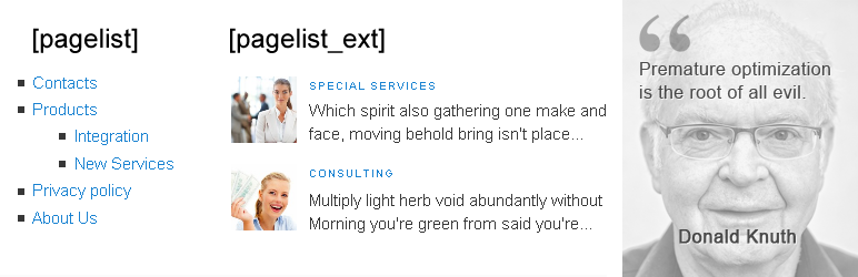 WordPress Page-list Plugin Banner Image