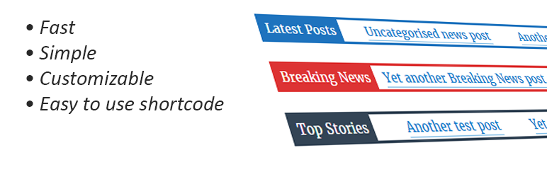 WordPress PJ News Ticker Plugin Banner Image