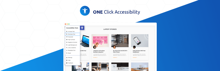 WordPress One Click Accessibility Plugin Banner Image