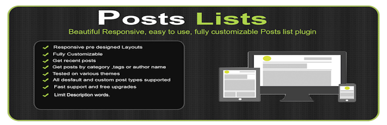 WordPress Posts List Plugin Banner Image