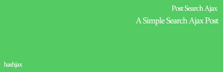 WordPress Post Search Ajax Plugin Banner Image