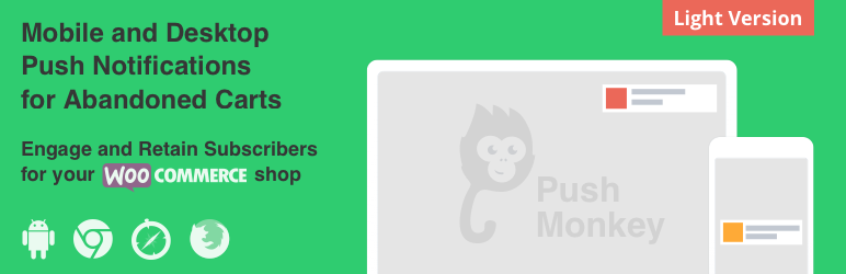 WordPress Push Monkey Light and Abandoned Cart for WooCommerce Plugin Banner Image