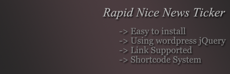 WordPress Rapid Nice News Ticker Plugin Banner Image