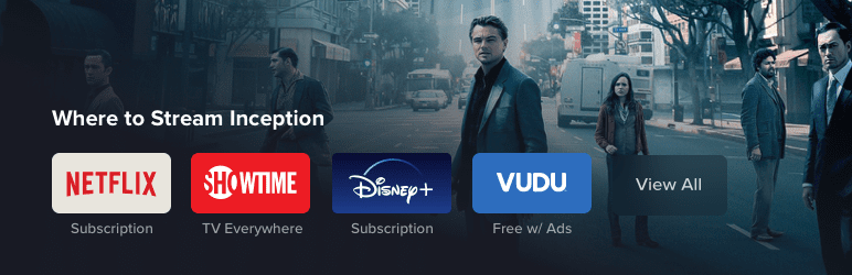 WordPress Where to Watch – Publisher's Widget Plugin Banner Image