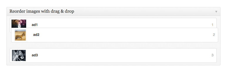 WordPress Reorder Entry Images Plugin Banner Image