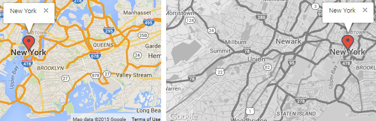 WordPress Responsive Styled Google Maps Simplified Plugin Banner Image