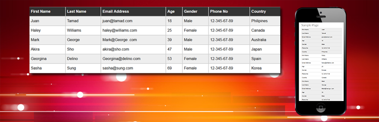 Responsive Table - WordPress Plugin | 2024
