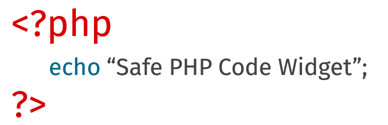 WordPress Safe PHP Code Widget Plugin Banner Image