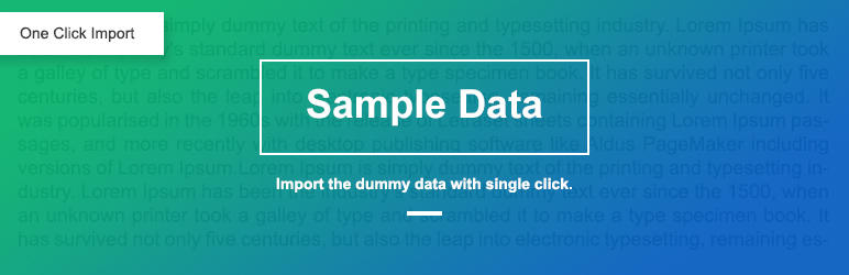WordPress Sample Data Plugin Banner Image