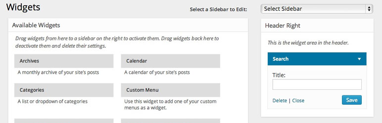 WordPress Sane Widget Sidebar Management Plugin Banner Image