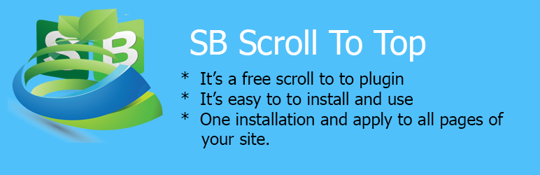 WordPress SB Scroll To Top Plugin Banner Image