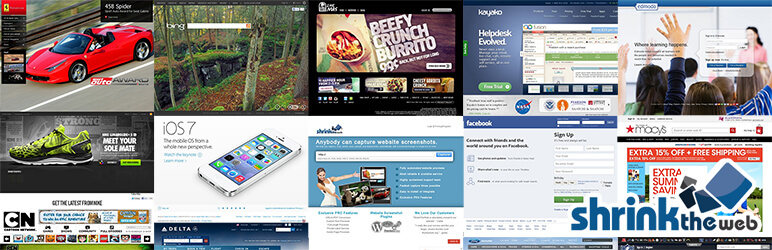 WordPress ShrinkTheWeb (STW) Website Previews Plugin Plugin Banner Image