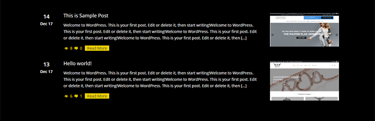WordPress Simple Blog Layout Plugin Banner Image