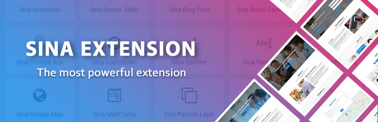 WordPress Sina Extension for Elementor Plugin Banner Image