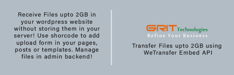 WordPress Smart WeTransfer Plugin Banner Image