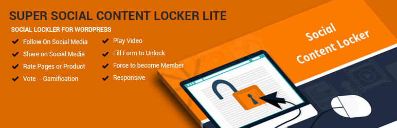 WordPress Super Social Content Locker Lite Plugin Banner Image