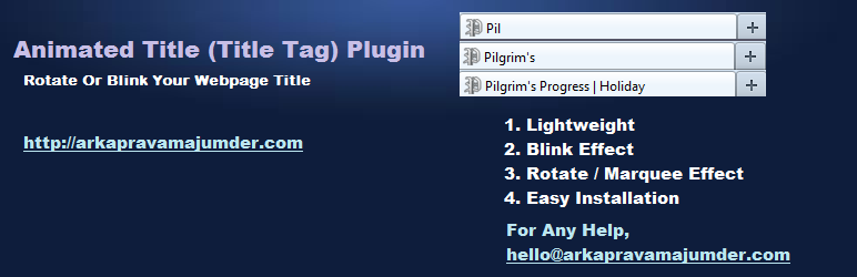 WordPress TITLE ROTATOR Plugin Banner Image