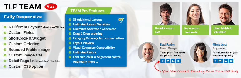 WordPress Team Plugin Banner Image