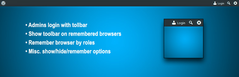 WordPress Toolbar Login Button Plugin Banner Image