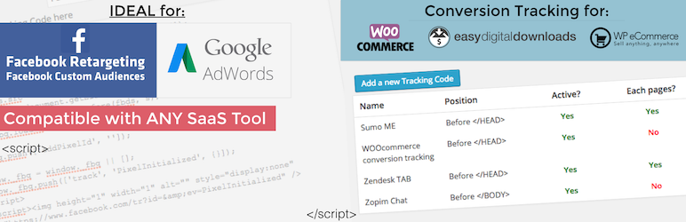 WordPress Plugin Tracking Code Manager