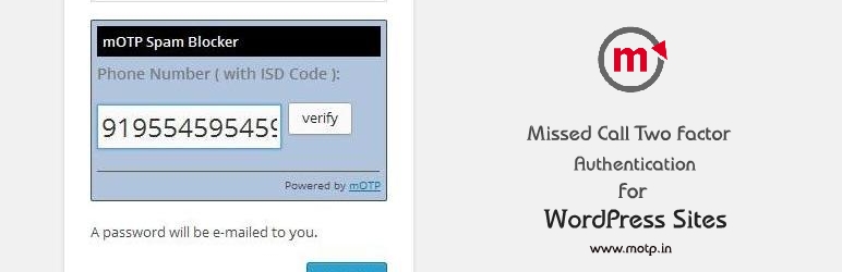 WordPress mOTP Spam Blocker Plugin Banner Image