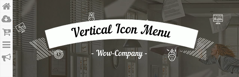 WordPress Vertical Icon Menu Plugin Banner Image