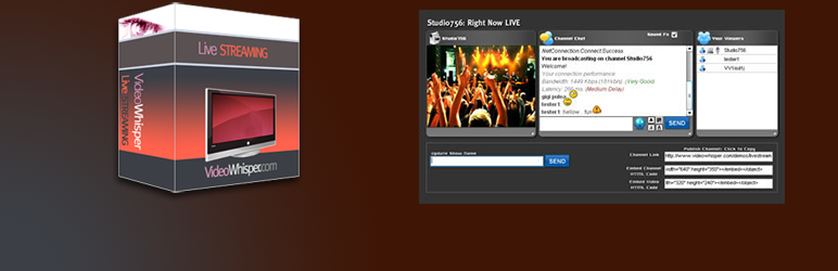 WordPress Broadcast Live Video – Live Streaming : HTML5, WebRTC, HLS, RTSP, RTMP Plugin Banner Image