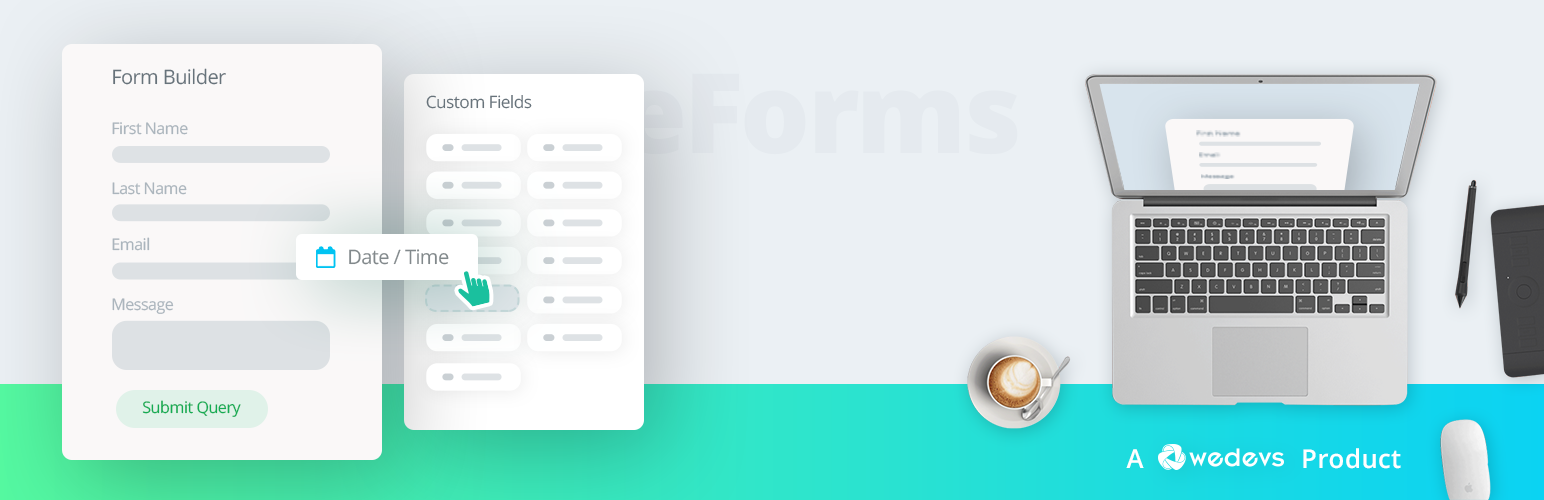 WordPress weForms – Easy Drag & Drop Contact Form Builder For WordPress Plugin Banner Image