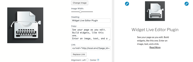 WordPress Widget Live Editor Plugin Banner Image