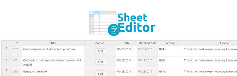 WordPress WooCommerce Bulk Edit Products – WP Sheet Editor Plugin Banner Image