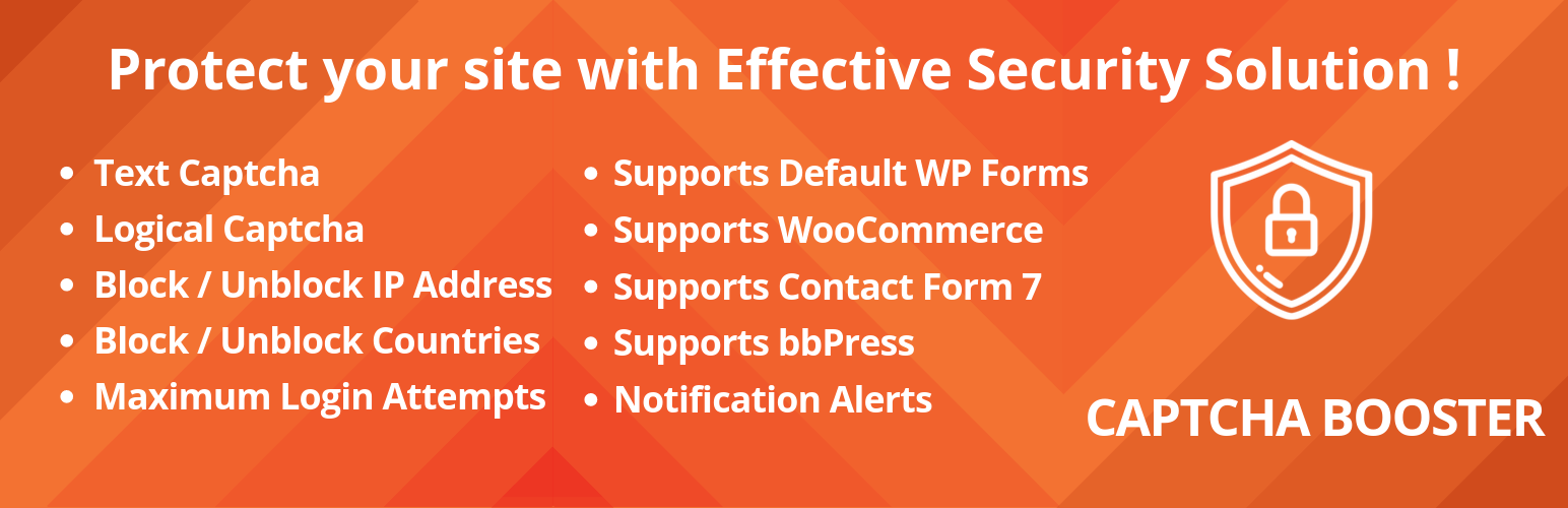 WordPress Captcha Booster: Best Captcha Plugin Plugin Banner Image