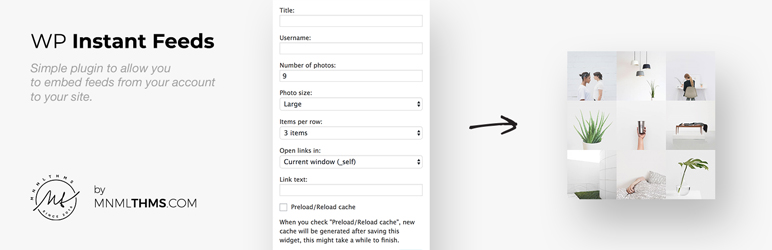 WordPress WP Instant Feeds Plugin Banner Image
