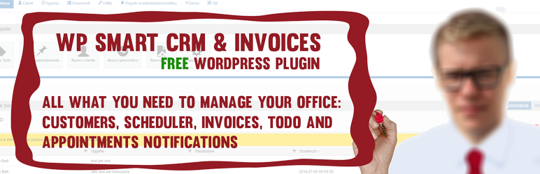 WordPress WP smart CRM & Invoices FREE Plugin Banner Image