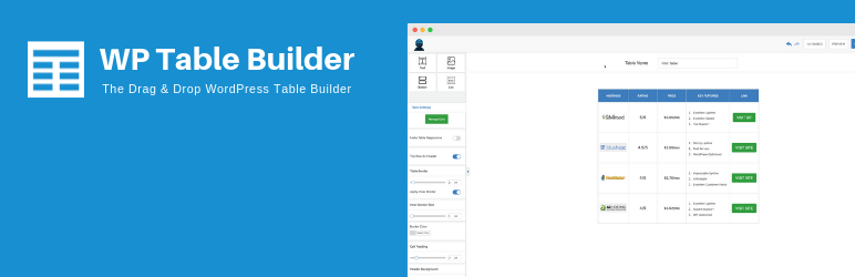 WordPress WP Table Builder – WordPress Table Plugin Plugin Banner Image